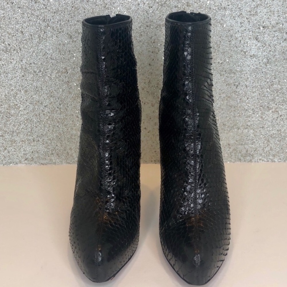 👠SOLD👠 Louboutin Black python Ankle Boots Bootie - Picture 5 of 8